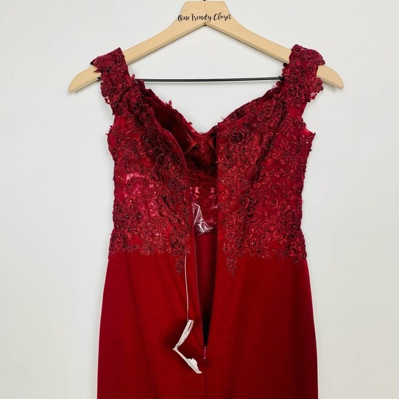 #50 Dancing Queen | Sheer Floral Embroidered Off Shoulder Prom Dress DQ-2274 - Picture 16 of 16